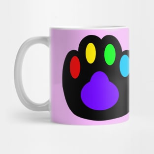 Rainbow paw prints Mug